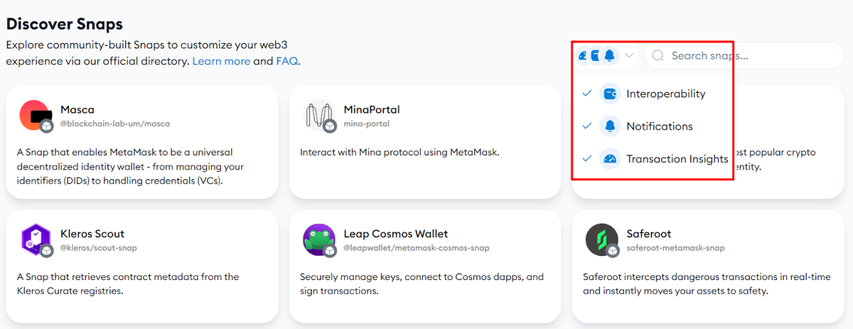 Ba loại MetaMask Snaps chính (Nguồn: MetaMask)