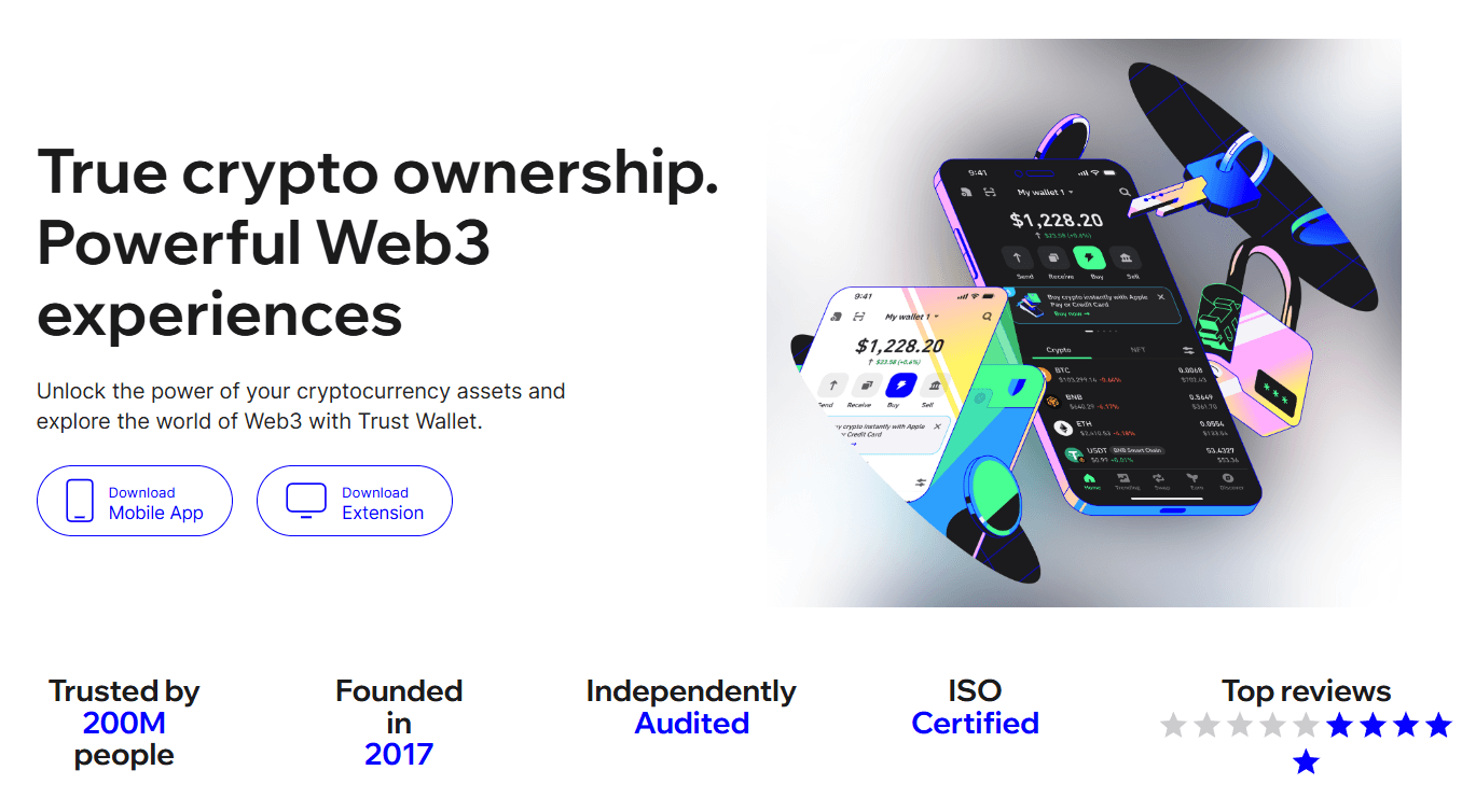 Website chính thức của Trust wallet
