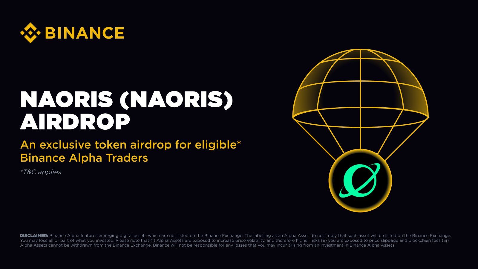 Binance Alpha và Futures sẽ niêm yết NAORIS vào ngày 31/7/2025!