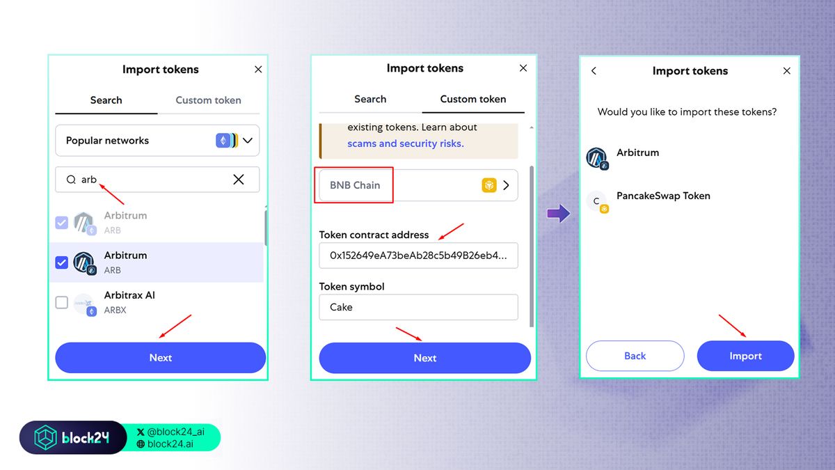 Các bước xử lý lỗi không hiển thị token trong ví