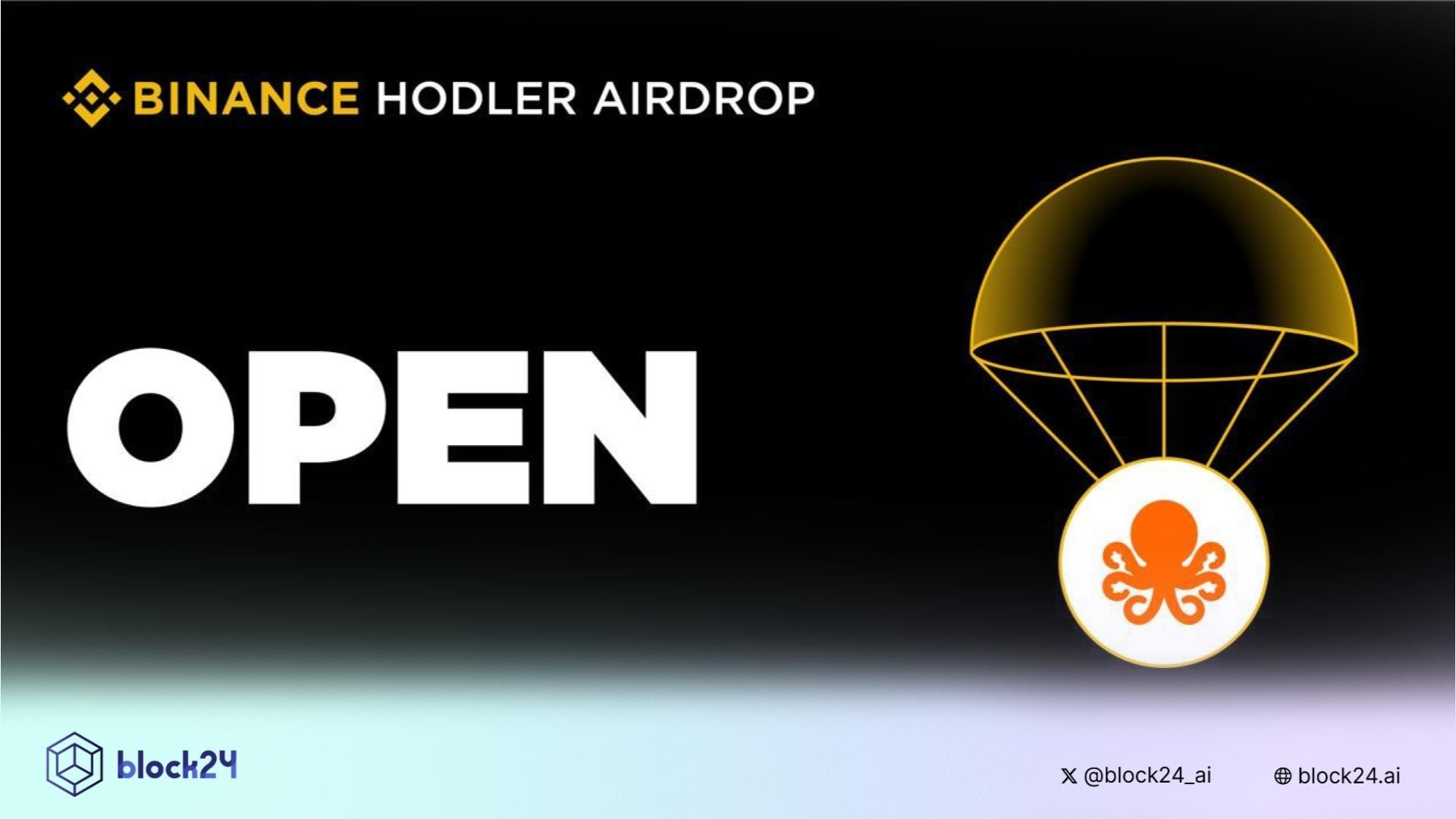 Binance sẽ niêm yết OPEN (OpenLedger) - dự án số 36 trên HODLer Airdrops