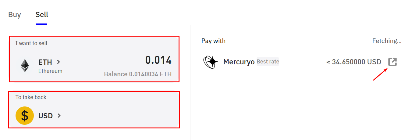 Nhập các thông tin yêu cầu để bán coin