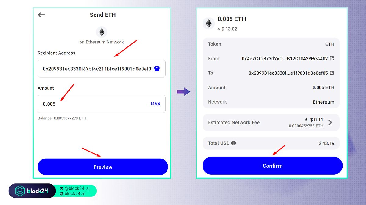 Nhập các thông tin rút tiền và Confirm