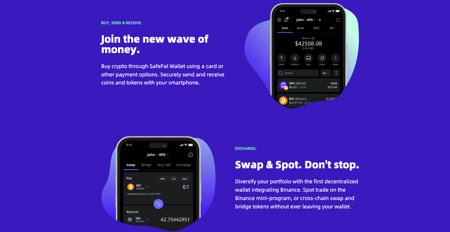 Các tính năng SafePal App hỗ trợ