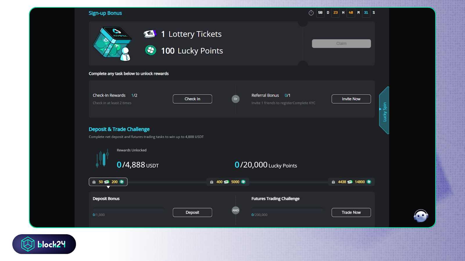 Chương trình bonus cho người dùng mới của Aivora