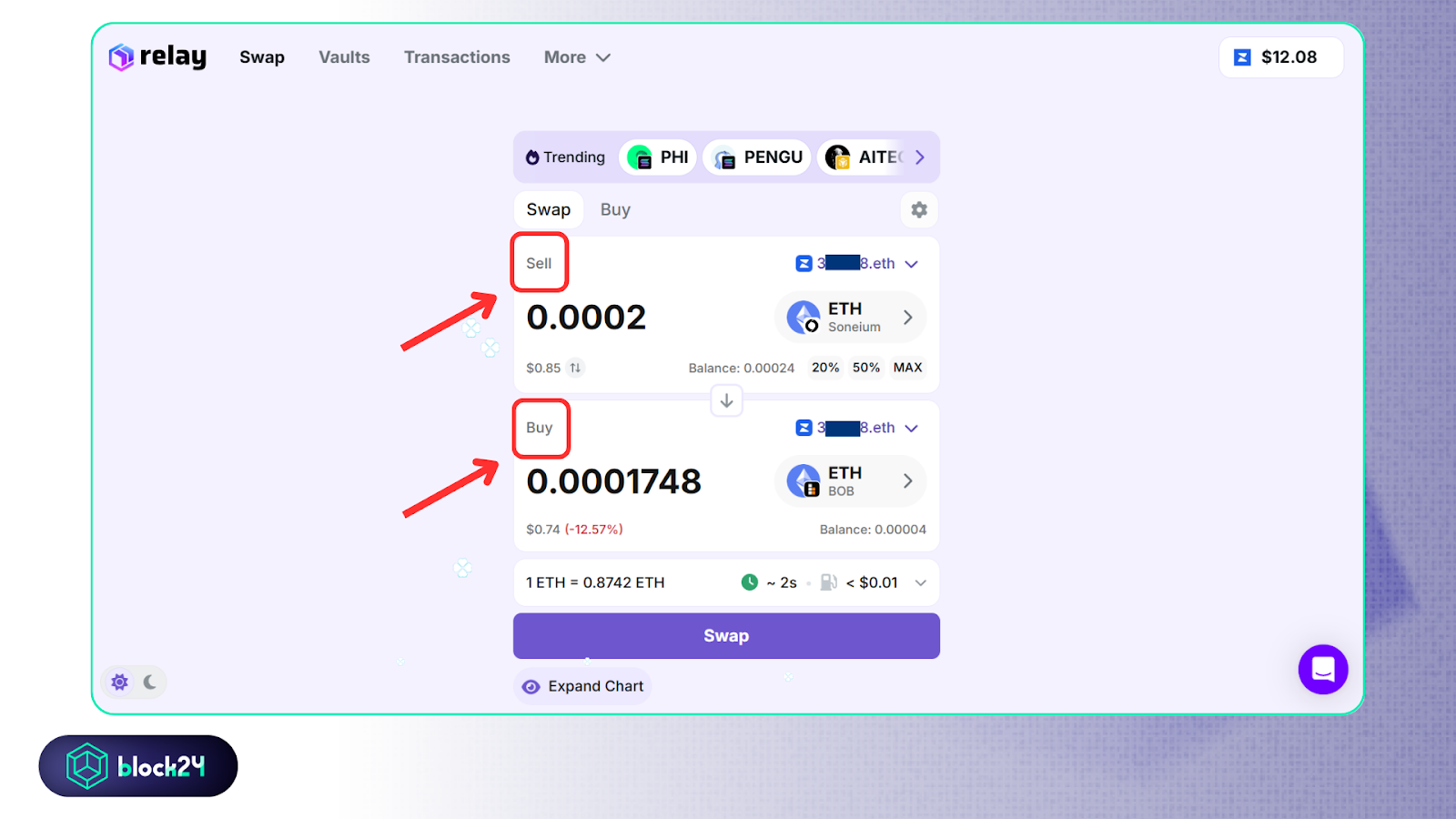 Bridge tài sản sang Conduit rollup (ví dụ BOB)