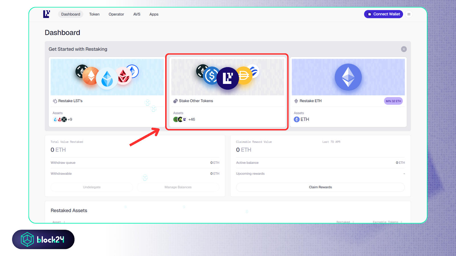 Chọn stake EIGEN trên EigenDA