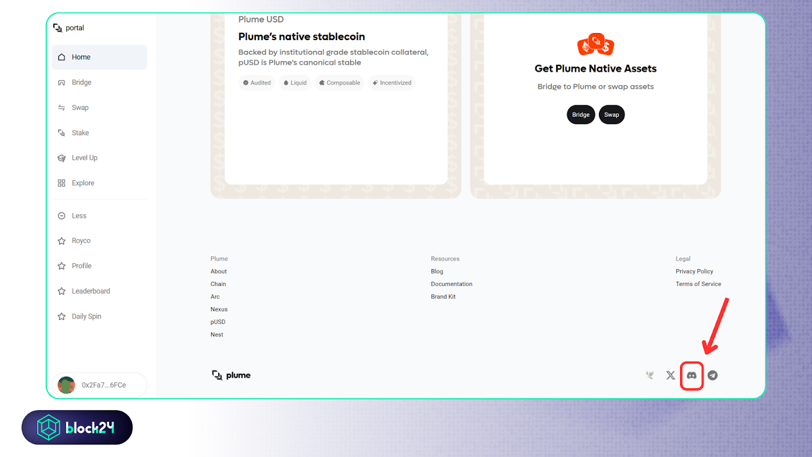 Truy cập Discord của Plume Network