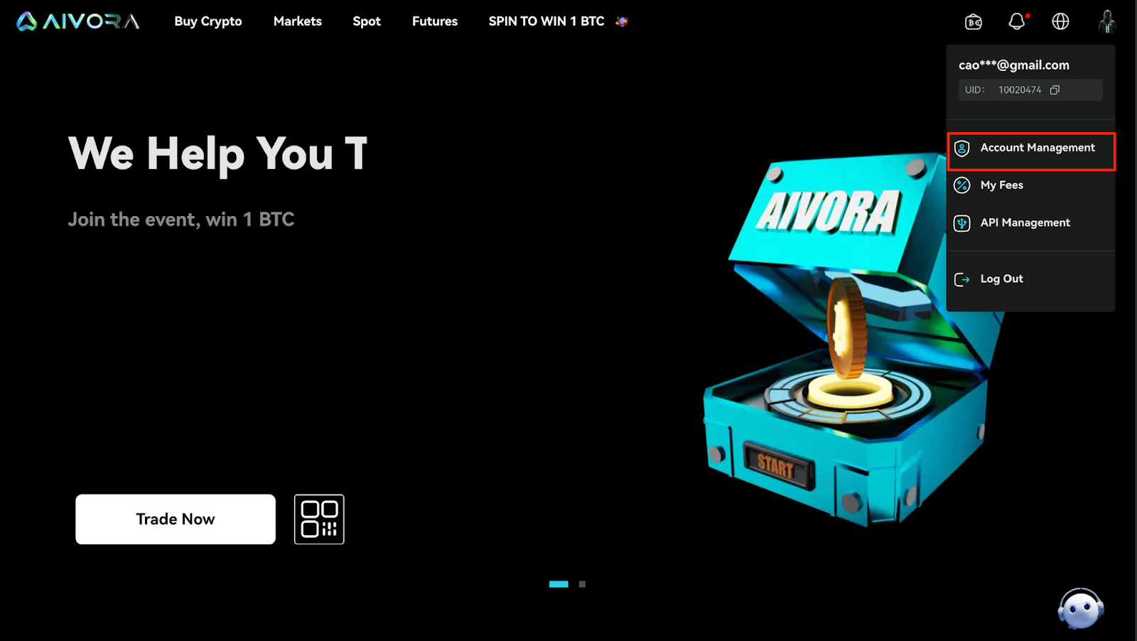 Chọn Account Management