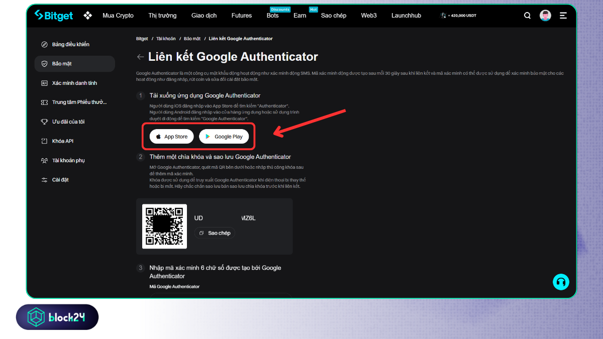 Tải ứng dụng Google Authenticator