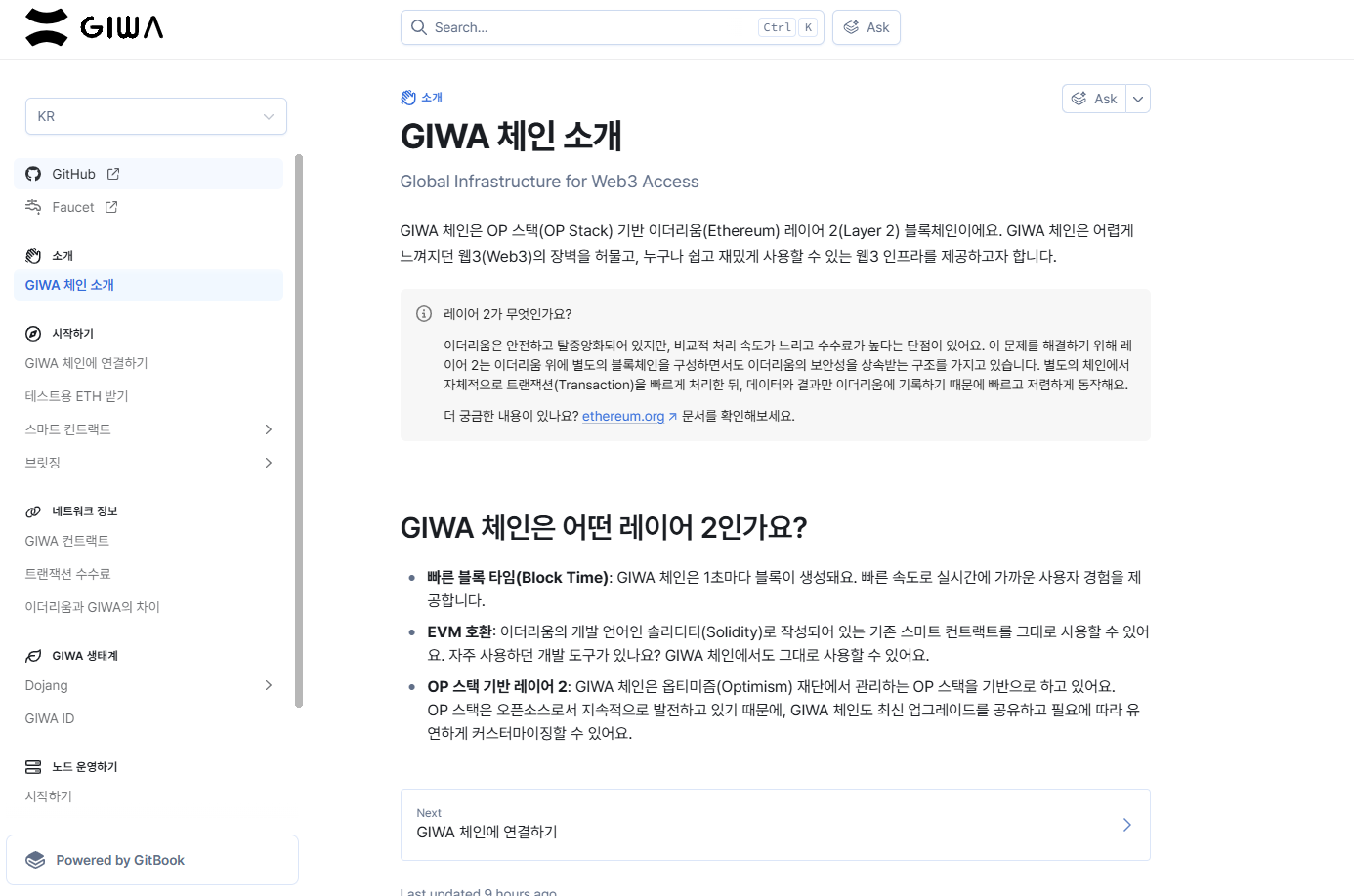 Hình ảnh docs của GIWA Chain - nguồn Internet