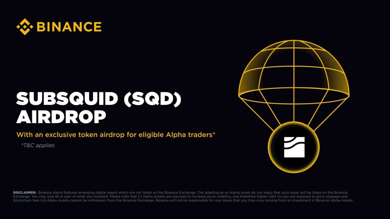 Binance sẽ airdrop SQD (Subsquid) dựa trên Alpha Points!