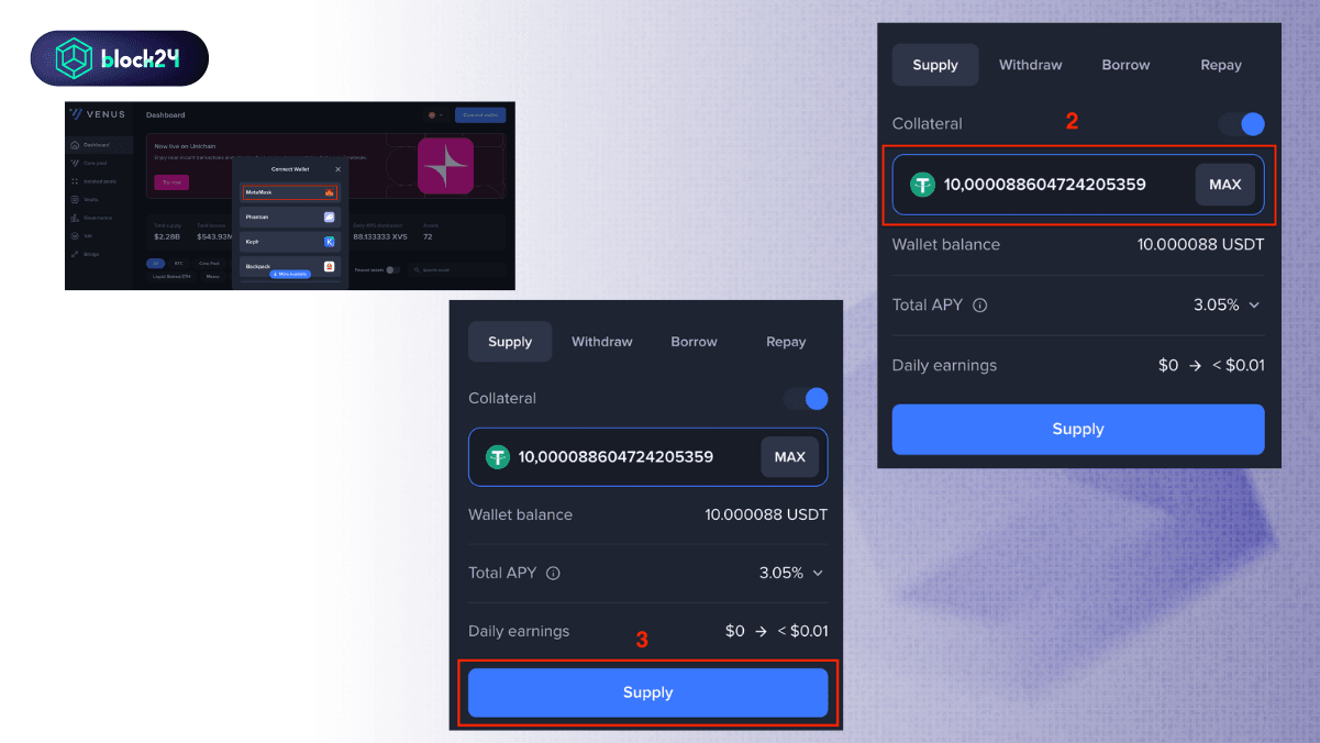 Cách tham gia Lending trên Extension