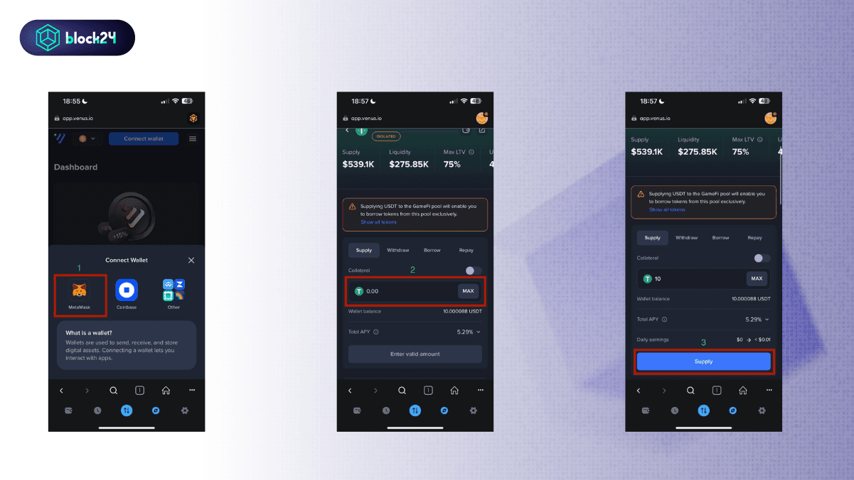 Cách tham gia Lending trên Mobile