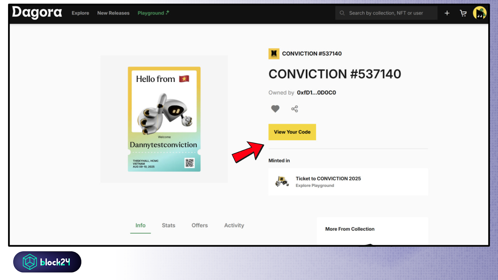 Show mã bằng view your code