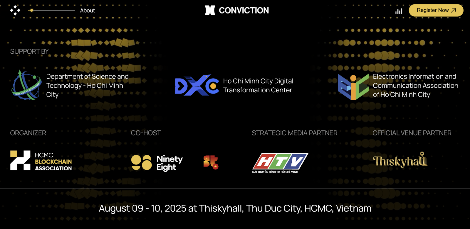 Các đơn vị hỗ trợ tổ chức Conviction 2025