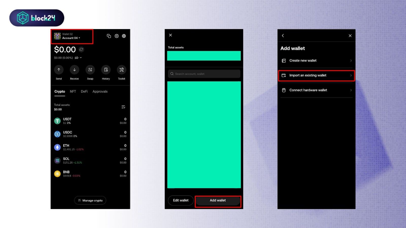 Cách Import Wallet vào OKX