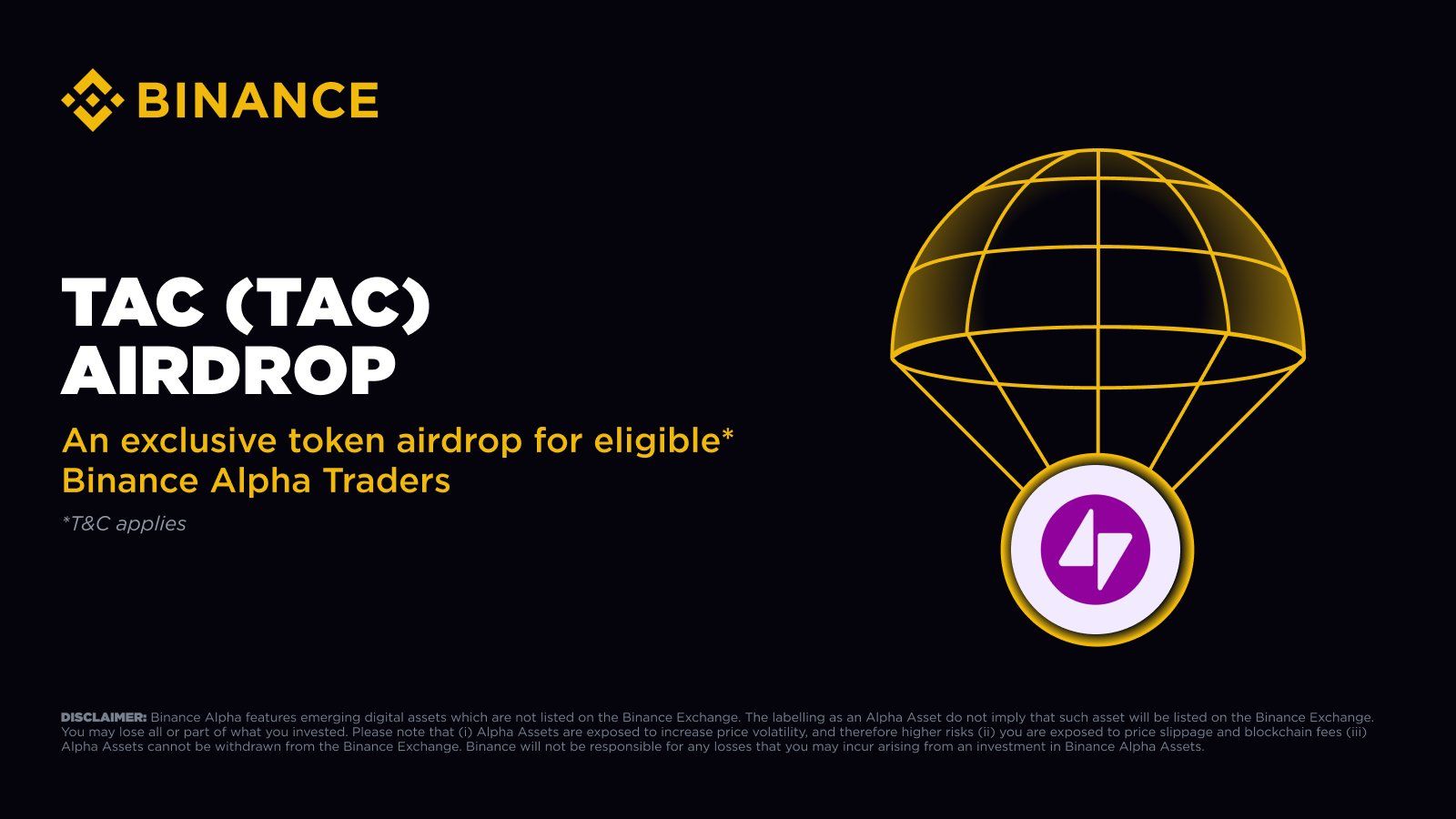 Binance Futures và Alpha sẽ niêm yết TAC vào ngày 15/7/2025!