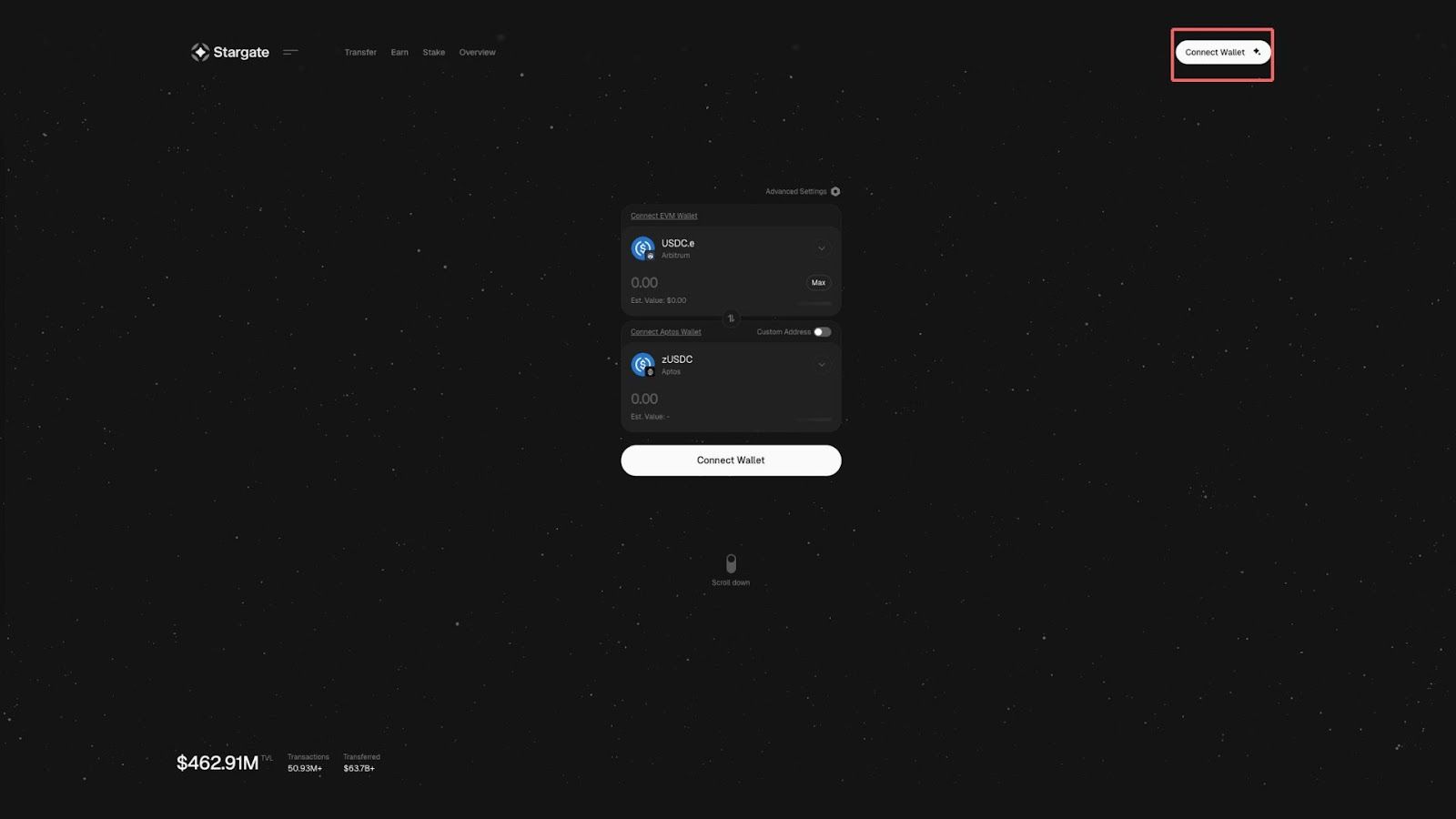 Kết nối ví với Stargate Finance