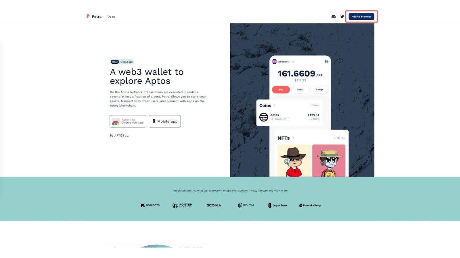 Thêm Petra Wallet vào Browser