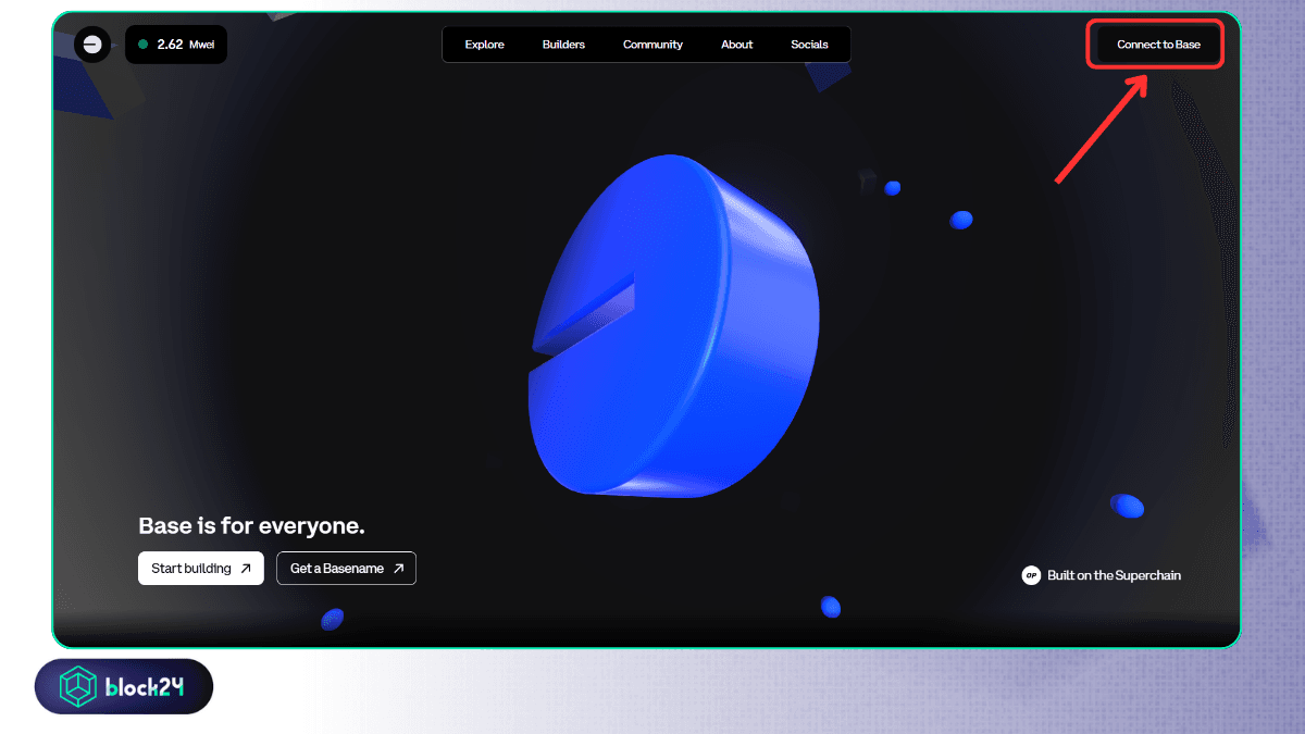 Thêm mạng bằng website chính thức của Base
