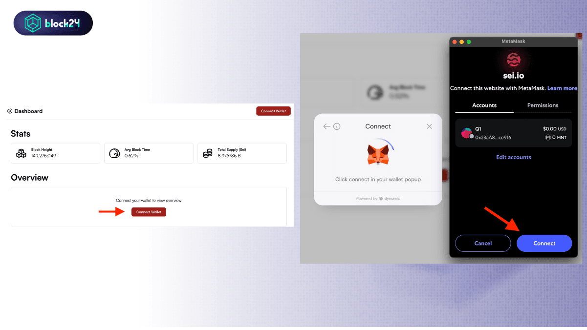 Thêm mạng trực tiếp từ Sei App