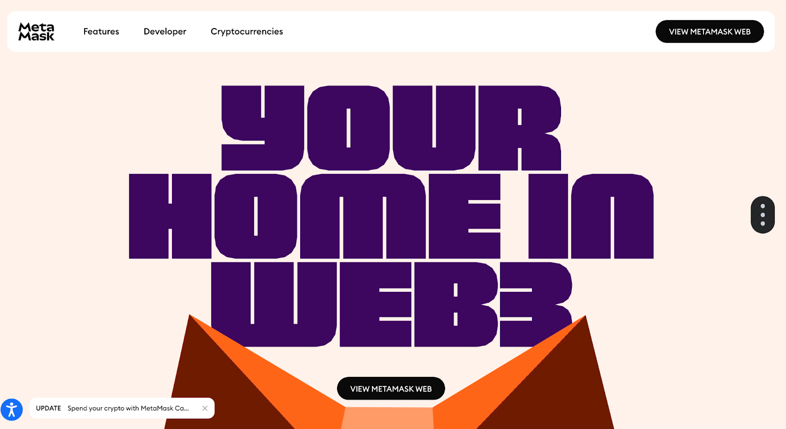 Trang chủ ví MetaMask