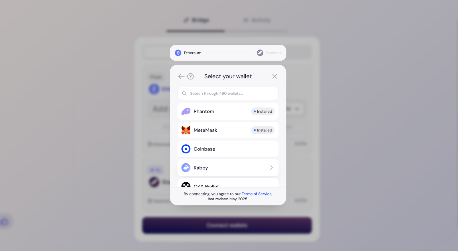 Kết nối StarkGate với ví MetaMask