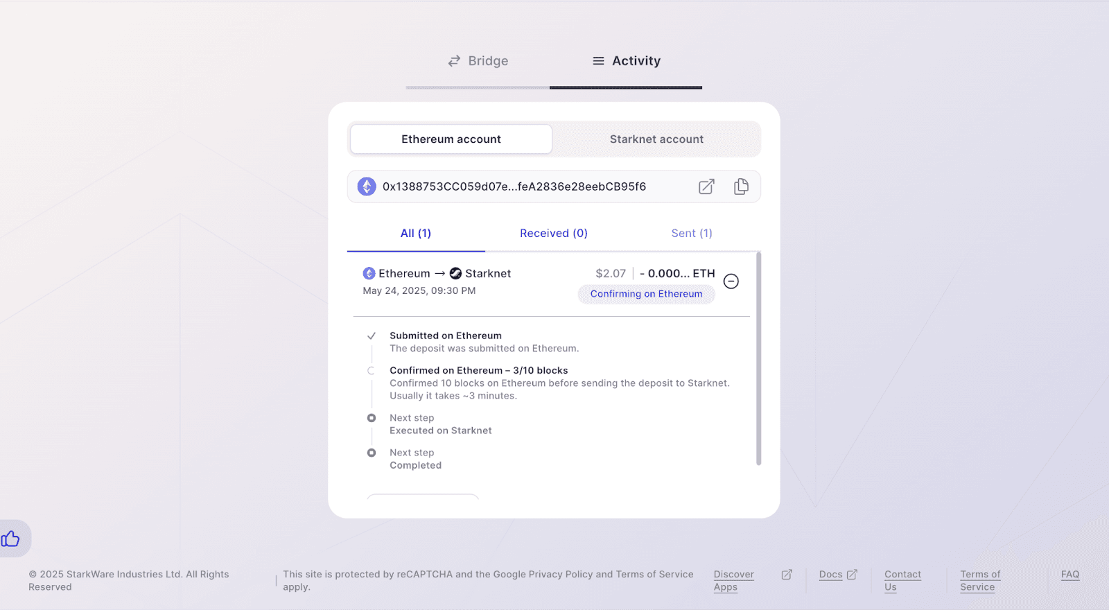 Xác nhận thông tin transaction