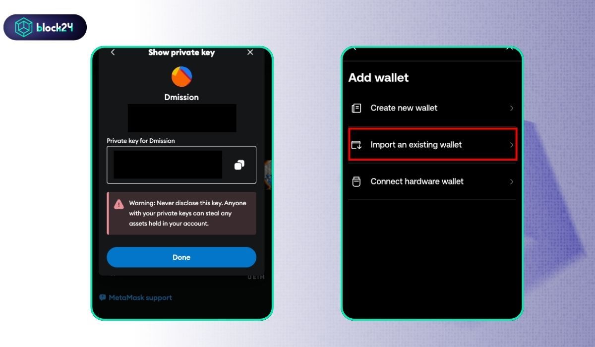 Cách add Private Key từ MetaMask vào OKX Wallet
