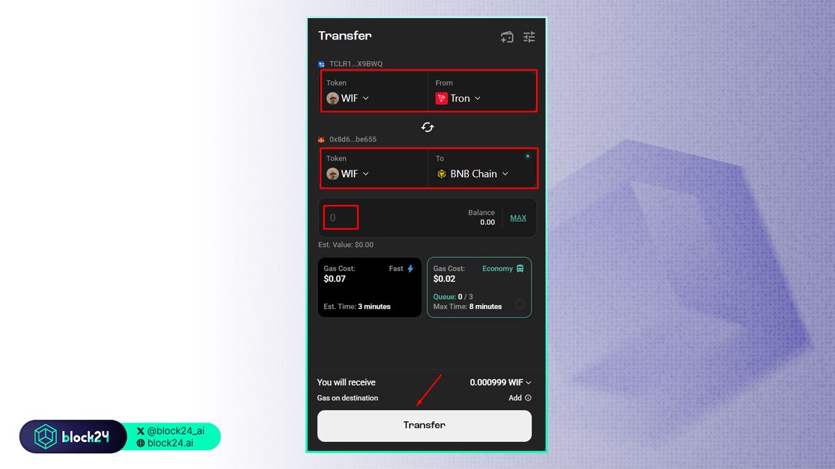 Chuyển đổi tài sản từ blockchain Tron qua EVM chain  - 2