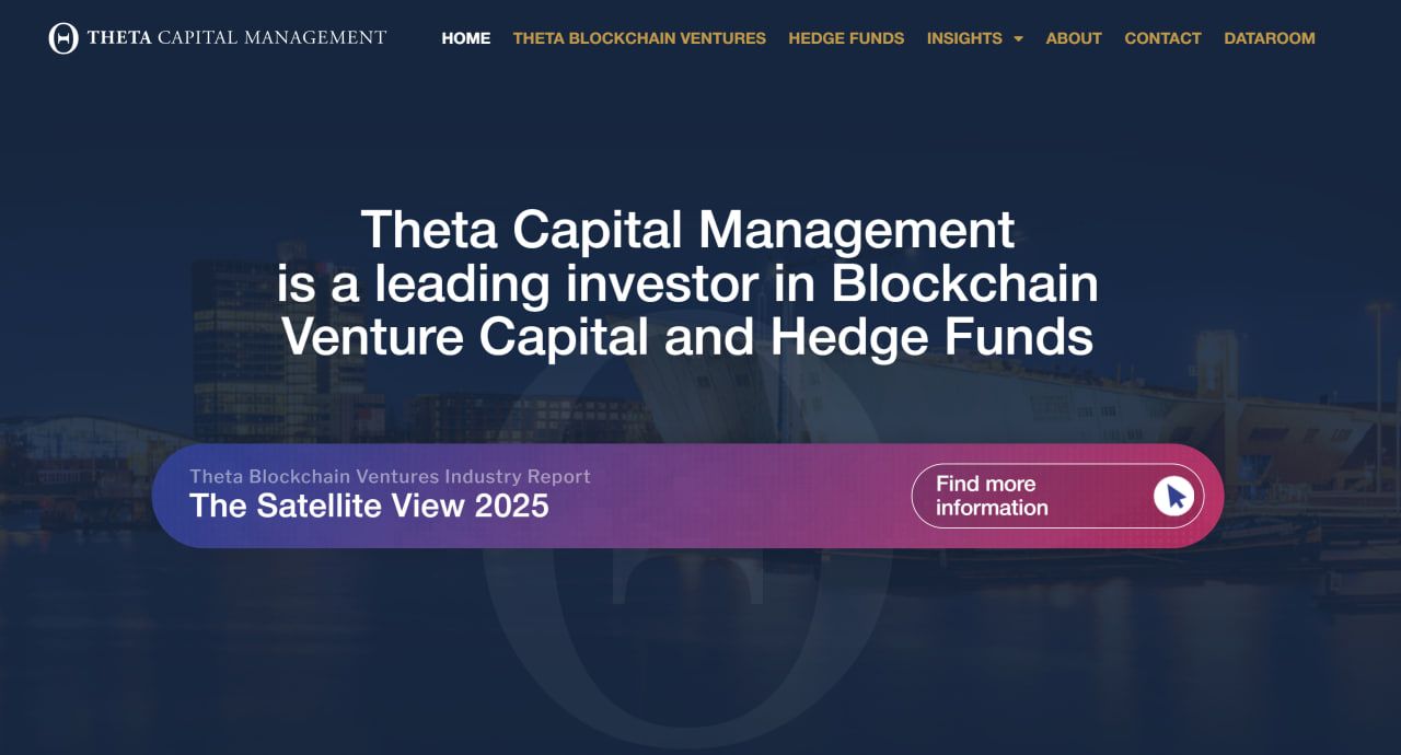 Giao diện website của công ty Theta Capital Management