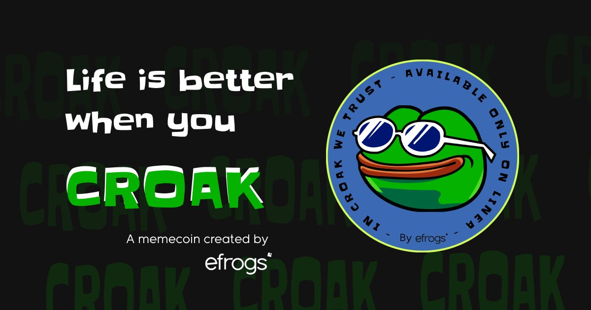 Memecoin CROAK được tạo bởi efrogs