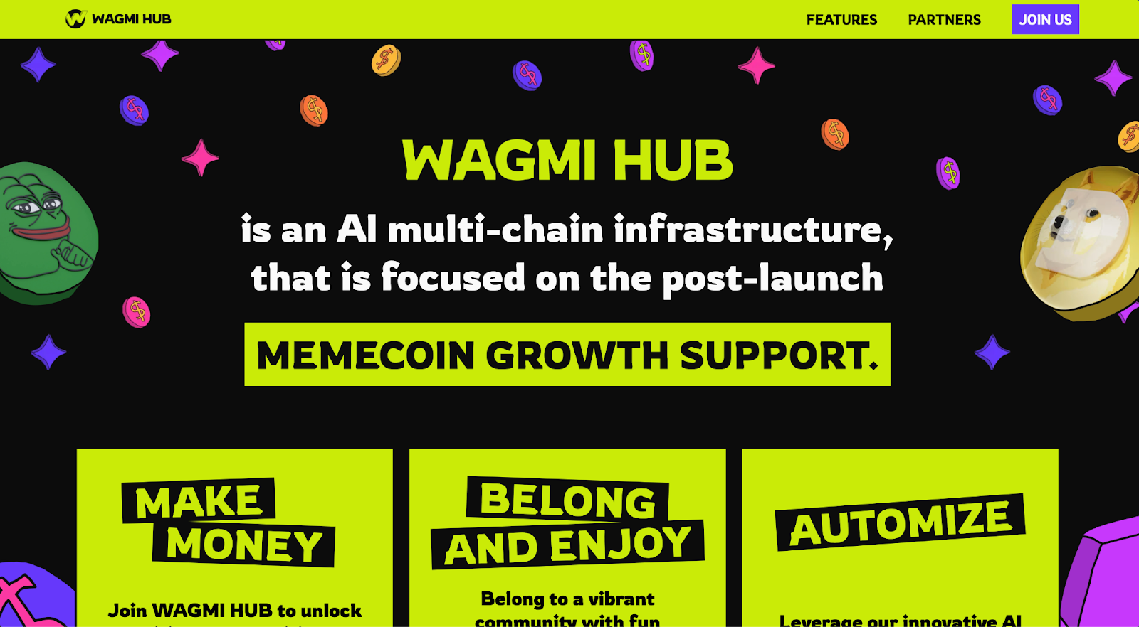 Trang chủ dự án Wagmi Hub