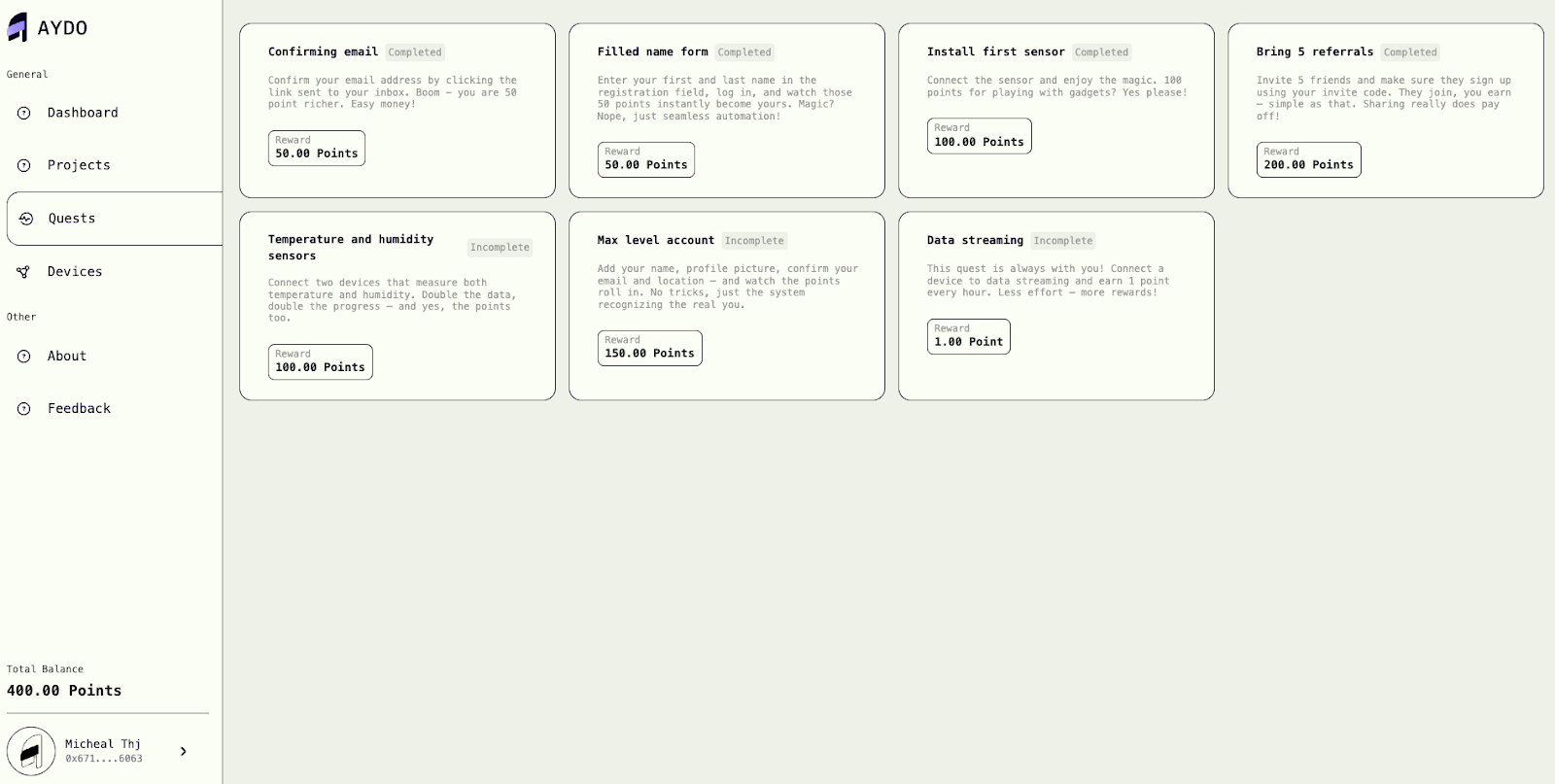 Dự án Aydo AI đang triển khai testnet