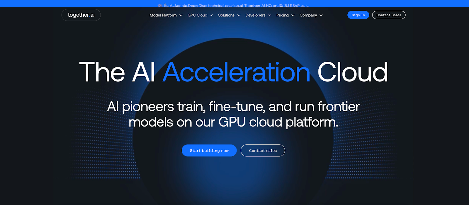 Trang chủ dự án Together AI