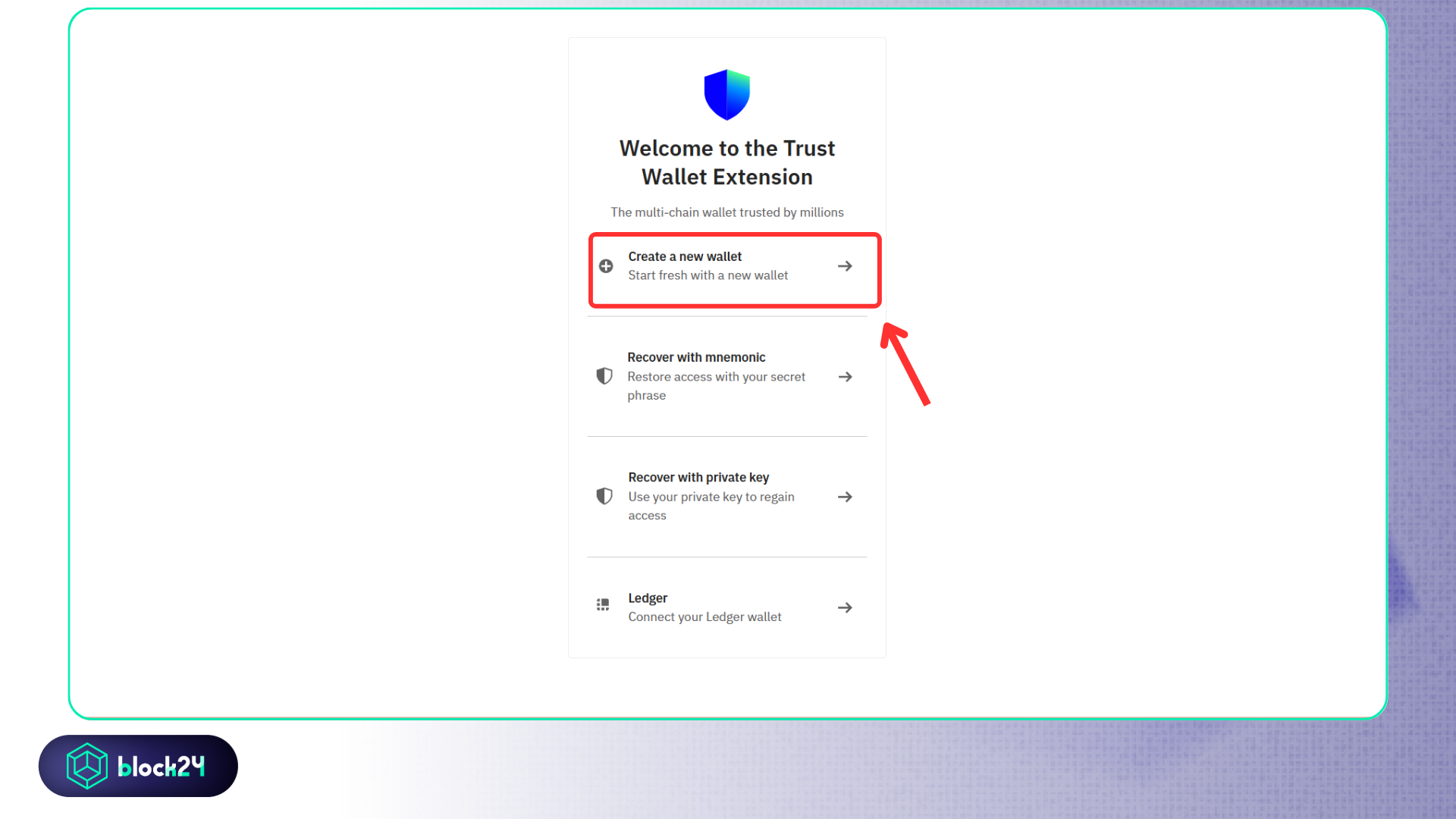 Tạo ví Trust Wallet