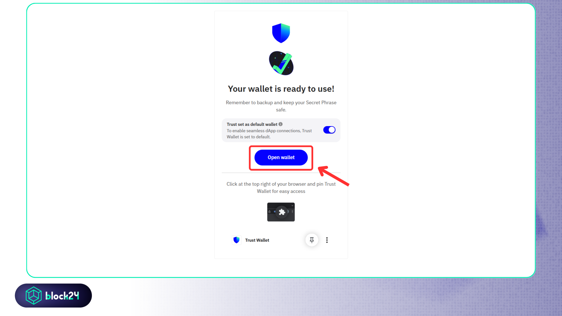 Bắt đầu sử dụng ví Trust