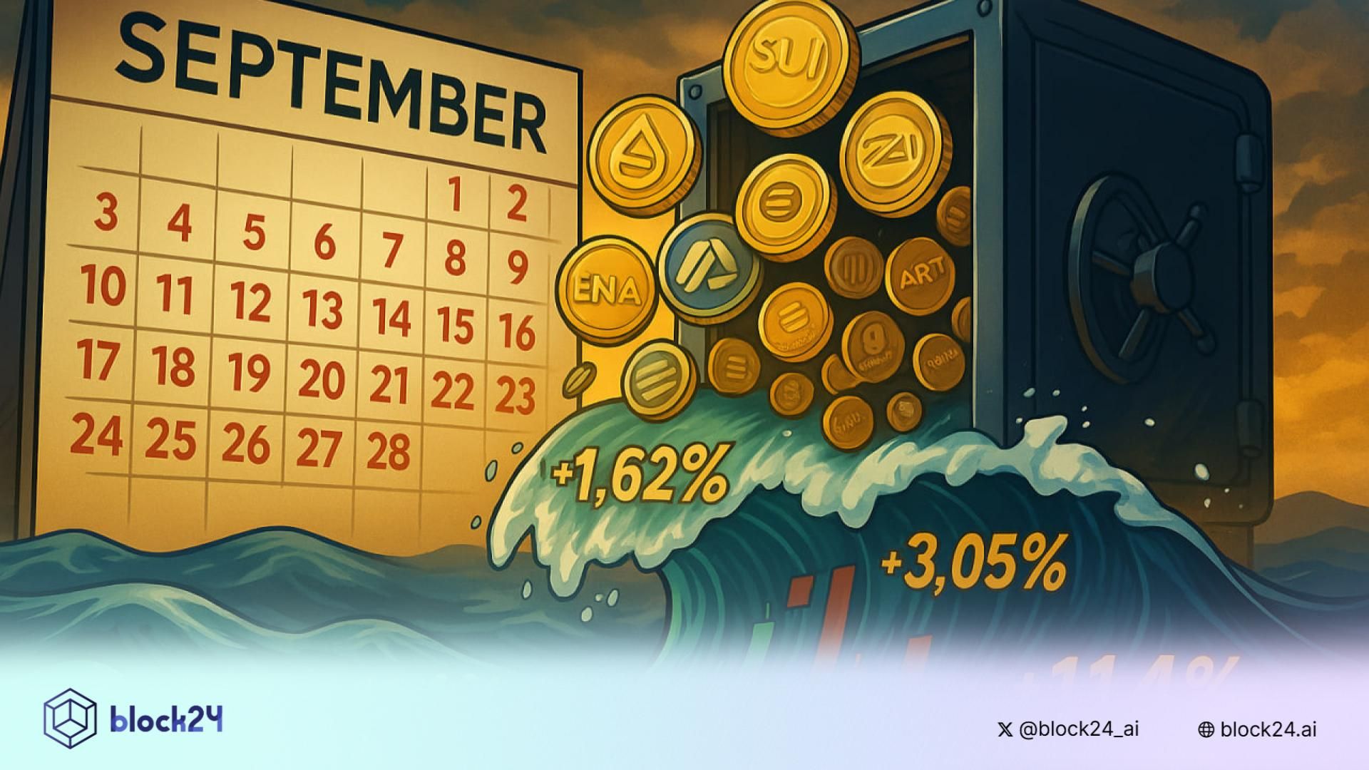 Lịch unlock token đáng chú ý nhất tuần tới (8/9 - 14/9/2025)