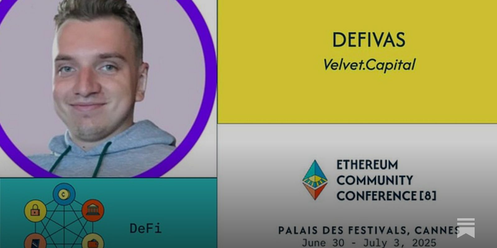 Hình ảnh CEO Velvet Capital tham dự Ethereum Community Conference