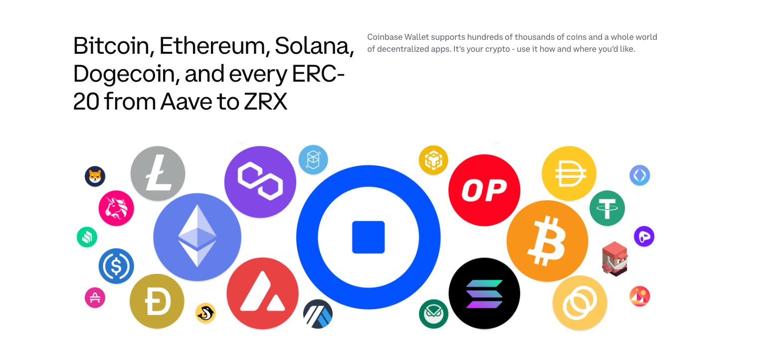 Các blockchain được Coinbase hỗ trợ
