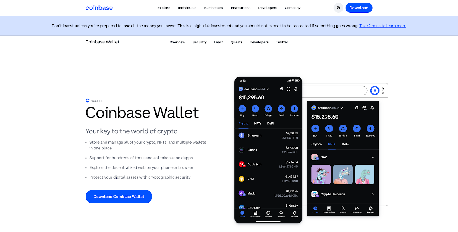 Trang chủ Coinbase Wallet