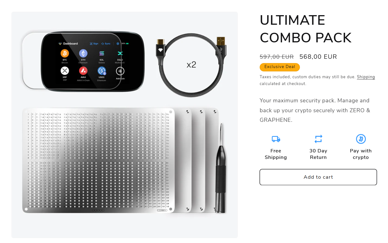 Sản phẩm ví lạnh Ngrave Zero (Nguồn: Ngrave.io)