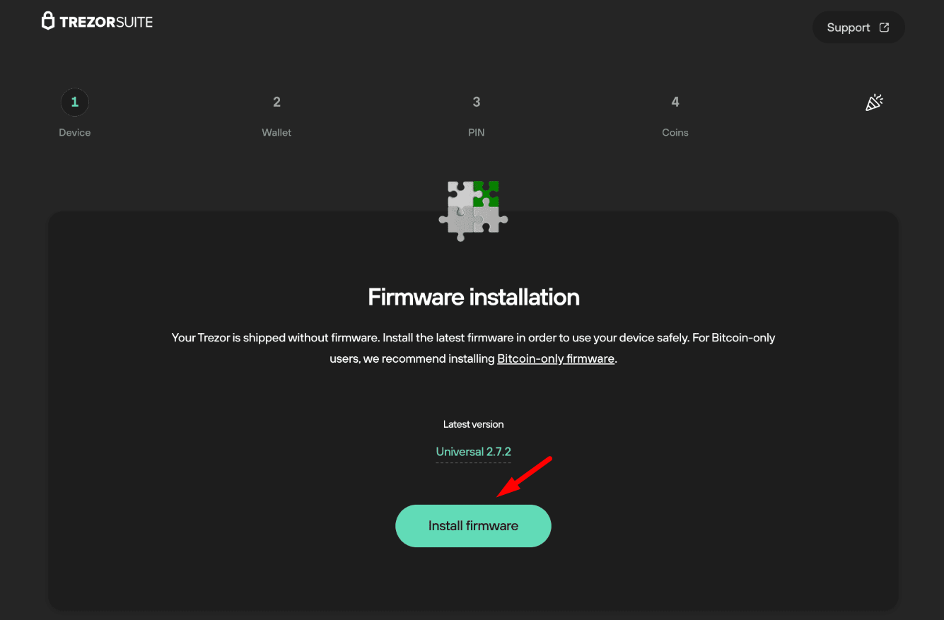 Install firmware