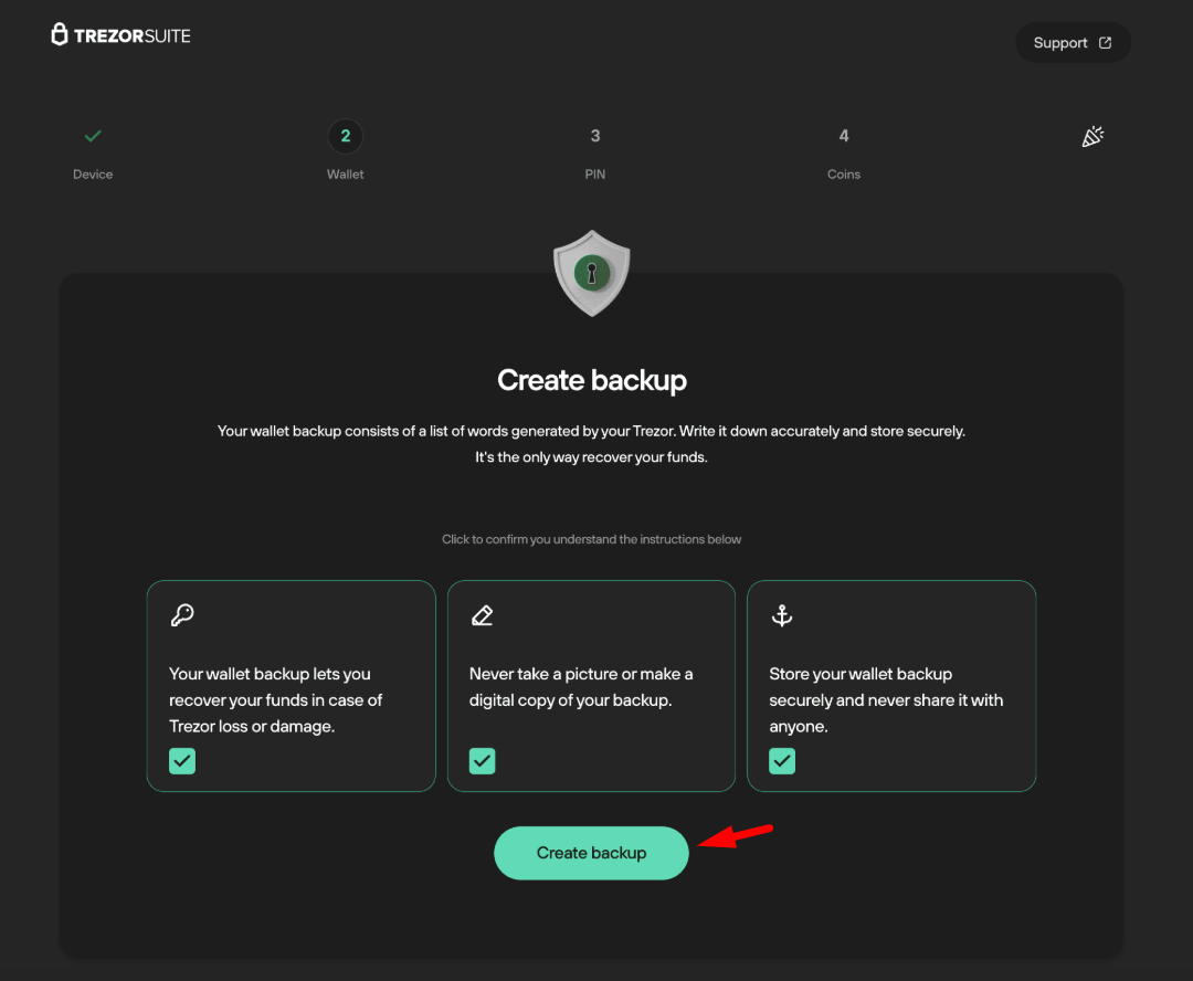 Create backup