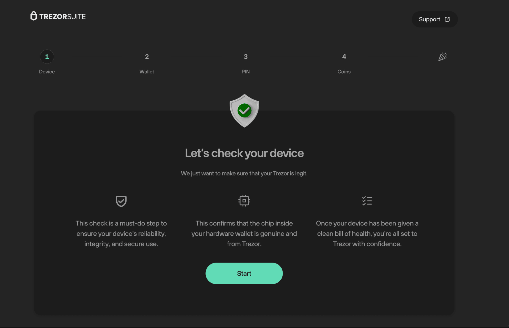Safe 3 và Safe 5 có tính năng check ví qua Trezor Suite (Nguồn: Trezor)