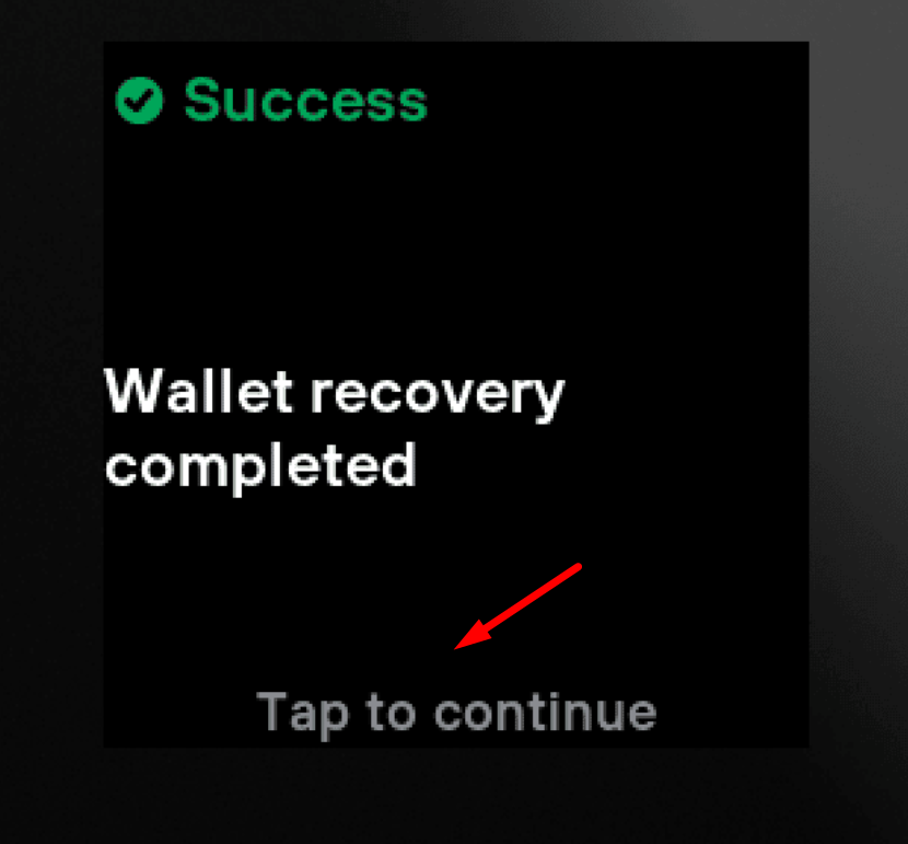 Tap to continue