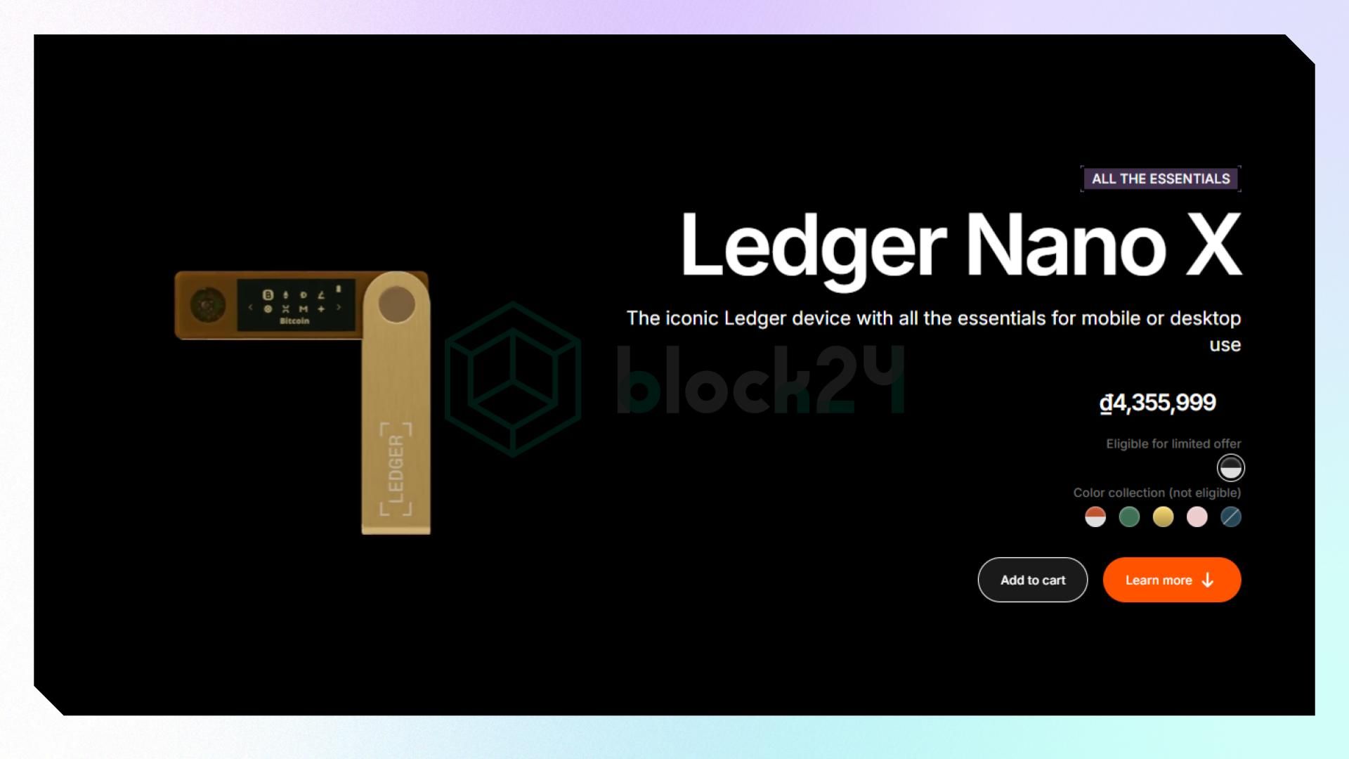 Sản phẩm ví cứng Ledger Nano X