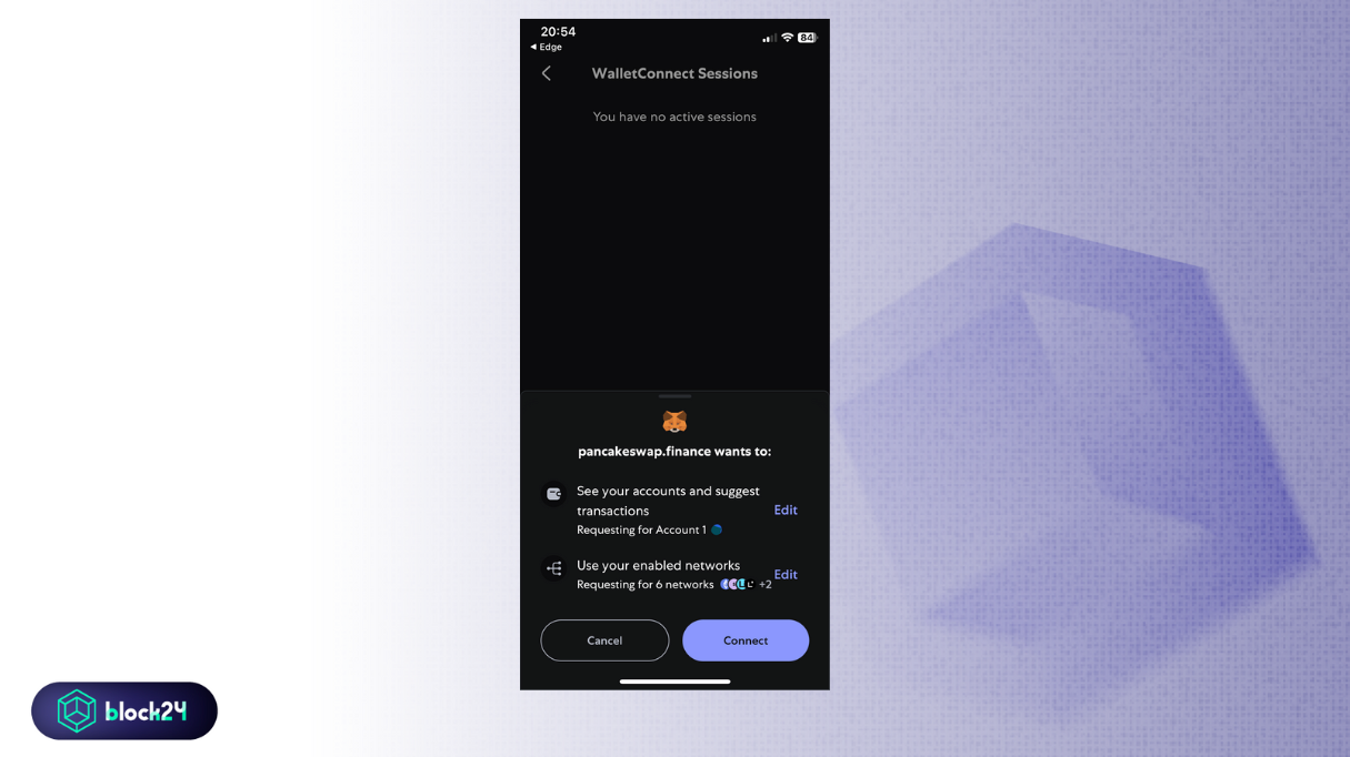 Cấp quyền sử dụng MetaMask cho PancakeSwap