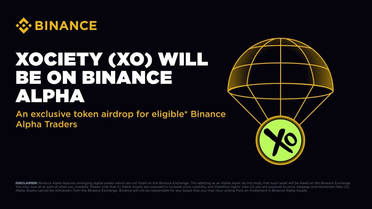 Binance Alpha sẽ airdrop XOC (Xociety) vào ngày 25/6/2025!